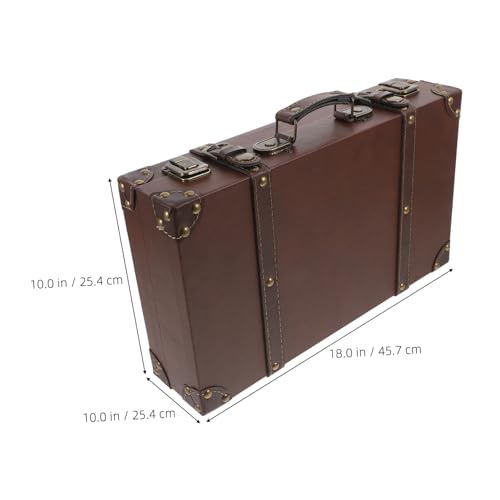 Classic British Style Suitcase Vintage Trunk Storage Photo Leather Finish Multi-purpose Organizer2