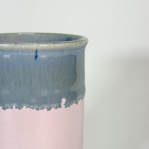 Image of SNS Handmade Ceramic Mini Tumbler Mug Set of 2 | Coffee, Tea, Iced Beverage & Juice Cup | Hot & Cold Drinkware | Aesthetic Designer Mug for Home, Office & Gifting (Blush Cloud)