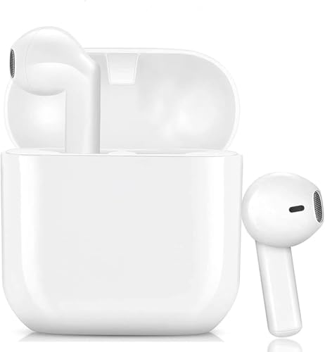 Fone de Ouvido i12 Sem Fio Branco Bluetooth com Controle Toque Gr...