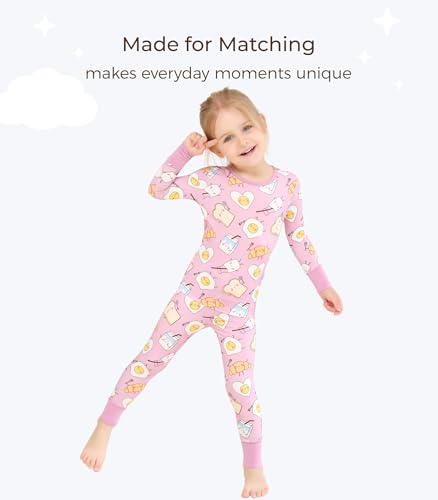 Image of Toddler Boys Girls Clothes Viscose from Bamboo Long Sleeve Top and Pants Clothing Set Soft 2Pcs Kid Outfit