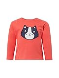 aus Baumwollgemisch TOM TAILOR Mädchen Strick & Sweatshirts Sweatshirt mit Print Bittersweet red,86