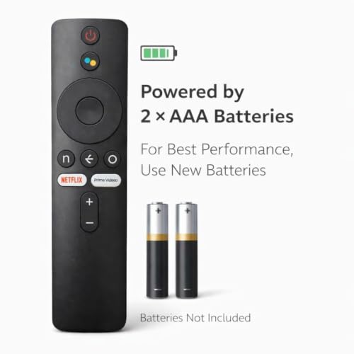 Image of Sadhwanis Voice Remote Control Compatible with Mi Smart LED TV with Bluetooth Works with Mi TV Stick, Mi Box, Android TV Google Assistant Voice (Please Match with Old Remote)