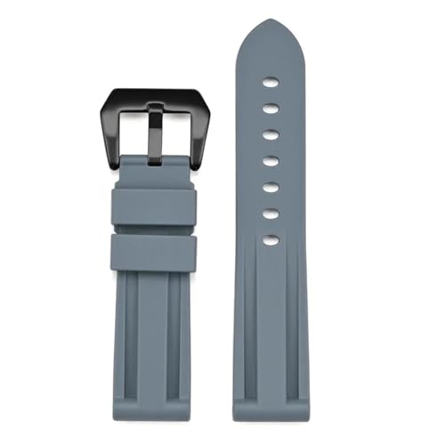 Bracelets de sport Panerai homme en silicone noir étanche 22mm