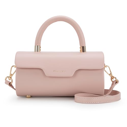 Image of Milan Chiva Top Handle Bag for Women Mini Barrel Crossbody Handbag with Adjustable Strap Elegant Small Purses | Small