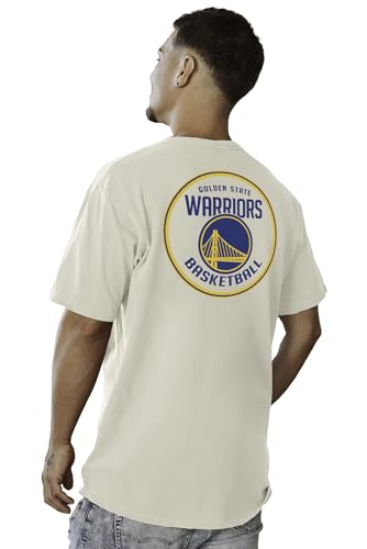 Image of Blue 84 NBA Unisex-Adult NBA Officially Licensed T-Shirt Ringspun Front /Back Ivory