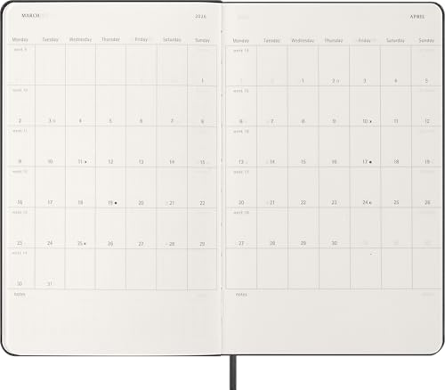 Image of Moleskine Classic 12 Month 2026 Weekly Planner, Hard Cover, Large (5 inch x 8.25 inch), Black, 144 pages