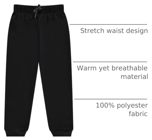Image of BTween Kids Girls Fashion Stretch Waist Ultra Soft Jogger Pants Set 3 Pack Bundle