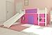 DHP Star Loft Bed, Pink & Purple Kid's Curtain Set Pink and Purple