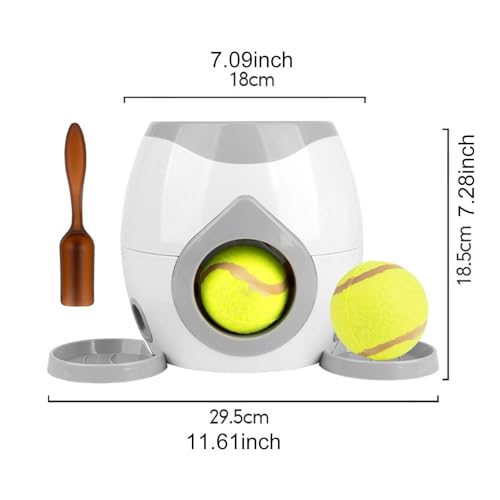 Image of Training Reward with Balls Interactive Ball Tennis Dog Ball Launcher Light Grey|Pet Supplies|Dog Supplies|Toys