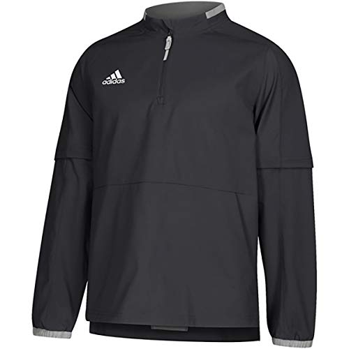 adidas Mens Fielders Choice 2.0 Long Sleeve Baseball Convertible Jacket Black M