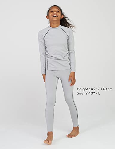 LAPASA Sport Thermounterwäsche Set für Mädchen, atmungsaktive Thermounterhemd und Thermo Leggings, Funktionsunterwäsche Sets für Kinder 4-13 Jahre (Thermoflux G18) – Bild 3