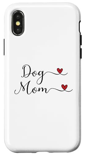 Dog Mom - I heart Dogs �^�C�|�O���t�B�f�U�C�� �X�}�z�P�[�X iPhone X/XS �p