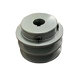 C CLINK Double Groove Pulley/Sheave, 2AK25-5/8, 2.5'OD 5/8'Bore,for A, 3L & 4L (A & AX) V-Belts, Cast Iron,AK Fixed Bore Pulley,Grey