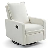 Fachmaih 360° Swivel Rocking Chair Nursery Glider Recliner Nursery Chair Manual...
