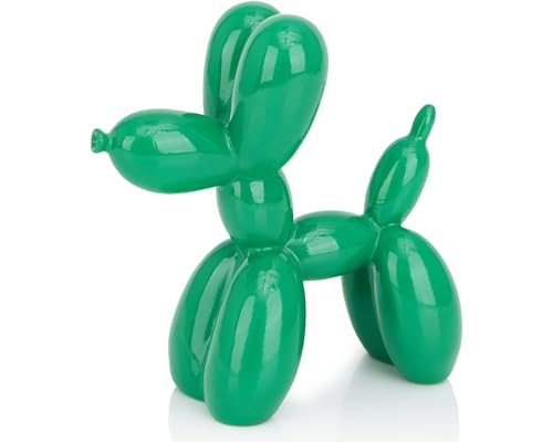 Estatua Pequeña de Perro Globo Verde Vibrante 4 in miniatura 1