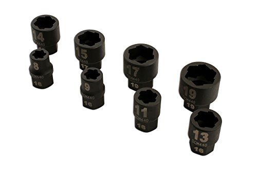 Laser 5966 Damaged Nut/Bolt Remover 3/8"D 8pc, Black, 8/9/11/13/14/15/17/19mm - Image 3