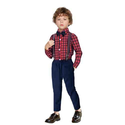Image of Yilaku Baby Boy Clothes Toddler Dress Outfits Cotton Shirt + Jean Pants 2 Piece Boy Suit sets 1-7 Years