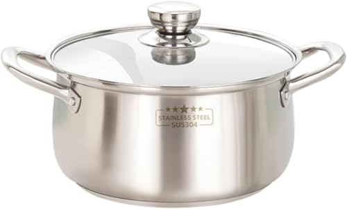 SLLS 両手鍋 ステンレス鍋 スープポット 調理鍋 蒸し器 大容量 厚底 厚手 IH対応 ガス火対応 家庭用 調理器具 耐久性 使いやすい 食品グレード
