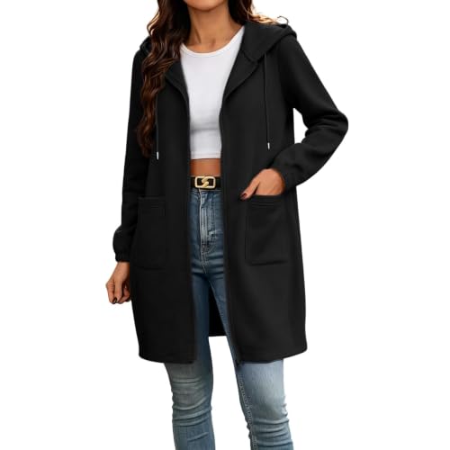 Hooded Long Sweatshirts for Women Oversized Fleece Hoodies Sherpa Jacket - image 1
