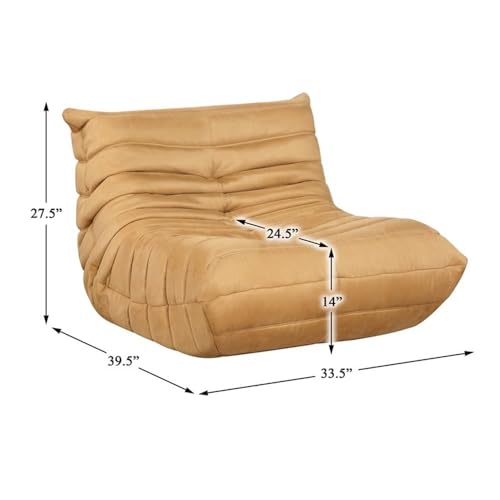 Sillón Plegable Microfibra Amarillo miniatura 3