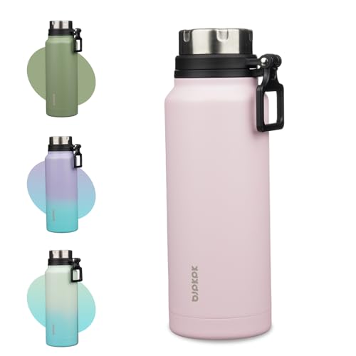 Image of BJPKPK 40oz Large Insulated Water Bottle with Handle, Stainless Steel | Leak-Proof BPA-Free Large Water Bottle, Stainless Steel Vacuum Insulated Bottle for Gym, Work, Outdoor & Everyday Use