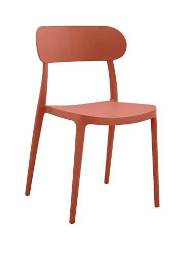METRO Professional Silla apilable Gastro, plástico, Terracota