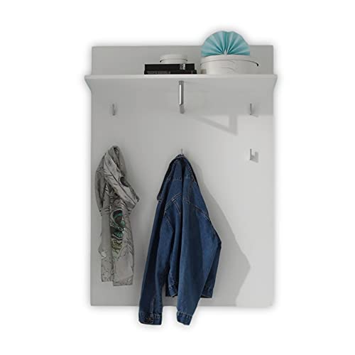 Stella Trading SPICE Garderobenpaneel in Hochglanz Weiß - Moderne...