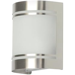 Lamparas Baratas De Pared Smartwares 10.010.25 Aplique de pared sin sensor de movimiento para exterior, Acero inoxidable, Conector E27, IP44, Dimensiones: 165 x 140 x 105 mm.