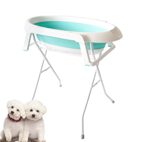 Baignoire pour chien avec tuyau de drainage station lavage pliable animaux