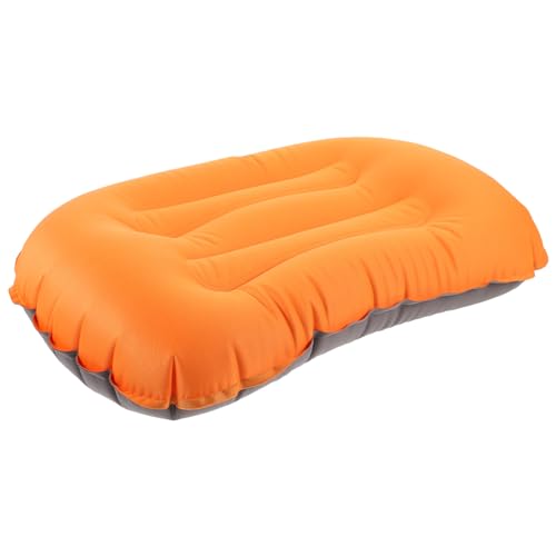TOGEVAL Aufblasbares Campingkissen, orange, ergonomisch