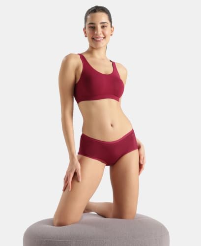 Image of Jockey 1809 Women's Full Coverage Micro Modal Elastane Stretch High Waist Full Brief with Exposed Waistband and Stay Fresh Treatment
