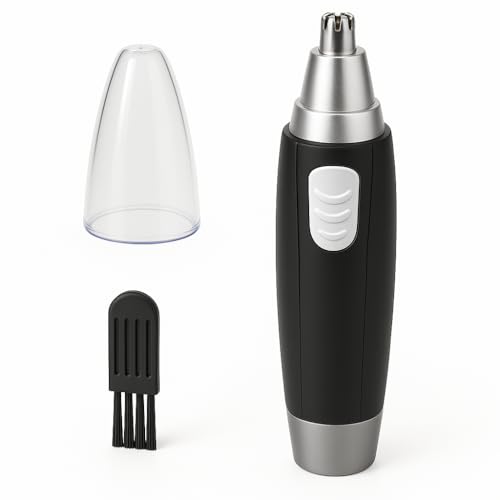 Aparador de Pelos Multifuncional para Nariz, Orelha e Sobrancelha – Pilha, Portátil, Compacto, Motor Silencioso e Corte Preciso – Uso Masculino e Feminino