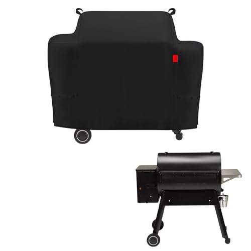 Grill Cover Fits Traeger Ironwood 885 (TFB89BLF) & Redland XL (TFB89BVH) Pellet Smoker Grill Outdoor Full-Length Heavy Duty Waterproof 600D BBQ Cover Compared to Traeger BAC513