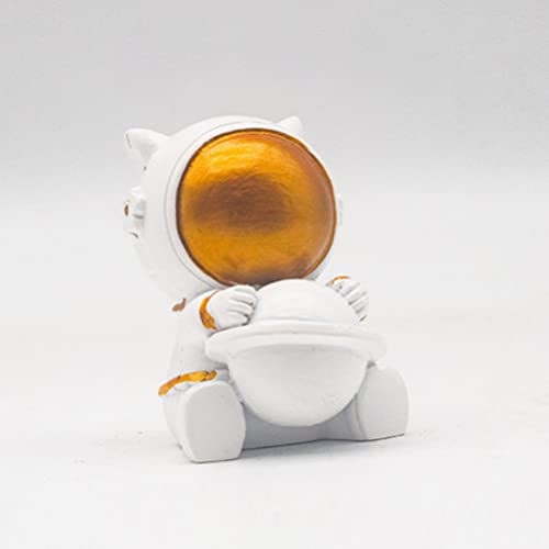 Artibetter Home Decor 2Pcs Resin Astronaut Statues Miniature Astronaut Figurines Spaceman Model Sculpture Outer Space Themed Souvenir Gift For Home Arts Desktop Crafts Golden Desk Decor #TOP2