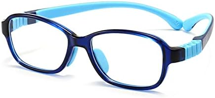 Fantia Kids Super Flex Arm Square Eyeglasses Frame for Girls and Boys Toddler (C3)