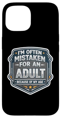I'm often Mistaken For An Adult Because Of My Age �����Y �ʔ��� �X�}�z�P�[�X iPhone 15 �p