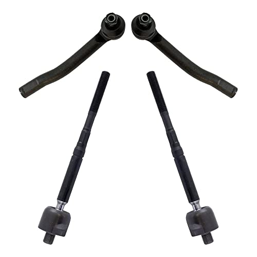 TRQ Front Inner and Outer Tie Rod Set Compatible with ...