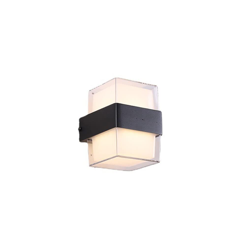 Aplique de pared LED cuadrado en PVC y aluminio impermeable para exterior