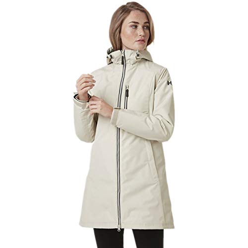 Helly Hansen Women's Long Belfast Winter Waterproof Windproof Breathable Jacket, 857 Pelican, Large