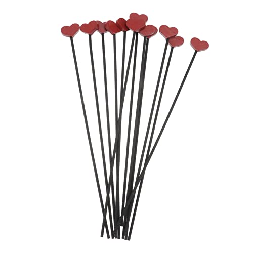 SEWOART 12pcs Heart Shaped Diffuser Sticks Decorative Diffuser Supplies Natural Fragrance Release Tools for Relaxing Atmosphere in Office