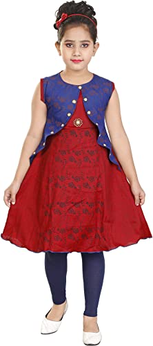 Image of Girls Casual Kurti and Legging Set (G909-P)