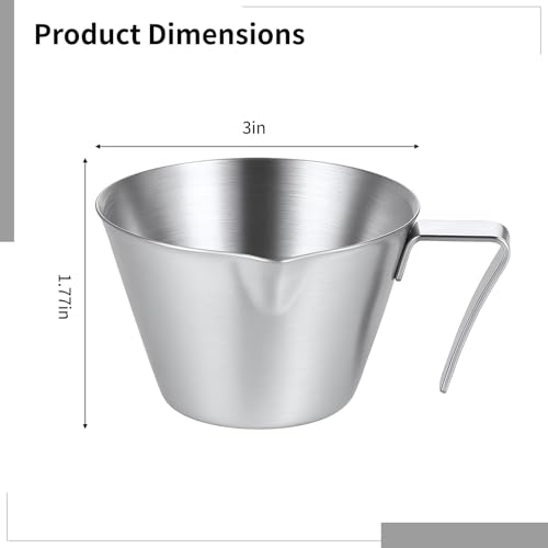 Juego de 6 Vasos Medidores Espresso Acero Inoxidable 100 ml miniatura 4