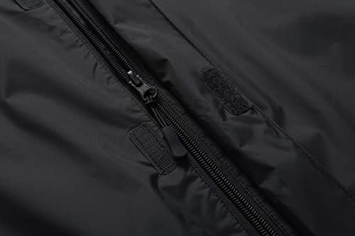 Lesies Men's Rain Jacket Lightweight Waterproof Raincoat With Adjustable Hooded Outdoor Hiking Windbreaker,Yy7247M-Black-M #TOP2