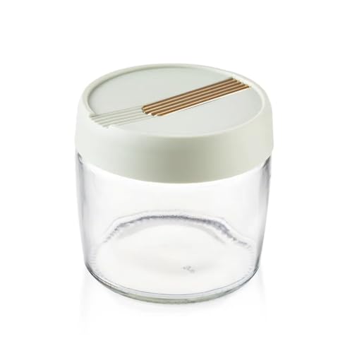Image of HOMIES Kitchen Airtight Storage Jars Glass Moisture-proof Storage Box Grain Kitchen Storage Containers Canister, 500 ml (1 PC)