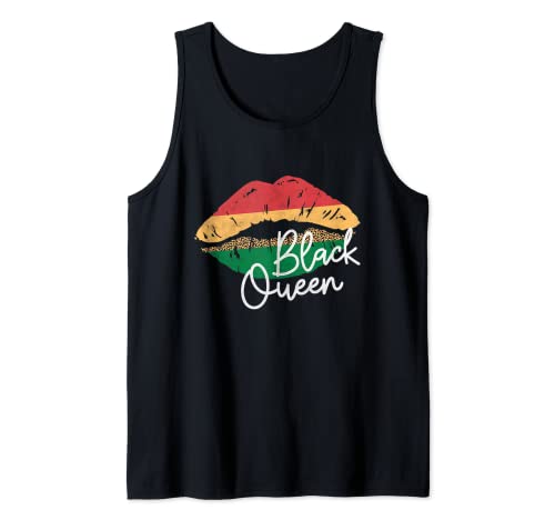 Black Queen Juneteenth BLM Black History Melanina Cumpleaños Camiseta sin Mangas