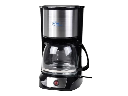 Elta Kaffeemaschine Edelstahl KME-1000.2 (1,5L, 800 Watt, permanenter Kaffeefilter, schwarz)