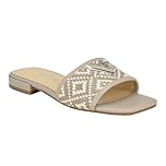 GUESS Women's Tamsen Flat Sandal, Grey/White 030, 6 UK