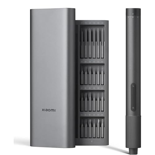 Xiaomi Chave de fenda elétrica de precisão, caixa de engrenagens totalmente de metal, motor magnético potente, bateria de lítio recarregável, brocas de parafuso de aço S2, carregamento tipo C, caixa