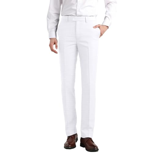 Men's Dress Pants Classic Fit Expandable Waist Casual Flat Front Pant