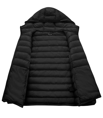 wantdo Men's Lightweight Winter Jackets Warm Puffer Jacket Quilted Winter Coat with Hood3